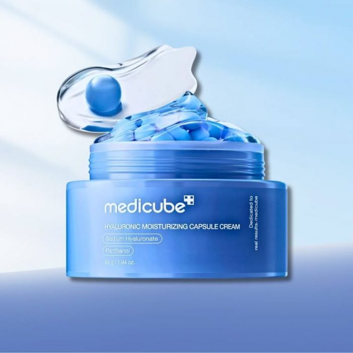 Medicube Hyaluronic Capsule Cream Moisturizing and Hydrating _ Water-Infused and Elastic Skin Suitable for All Types of Skin 55g